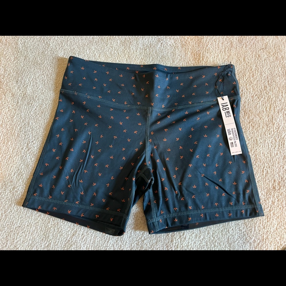 Blue and orange I Am Becoming (IAB MFG) no ride shorts. NWT